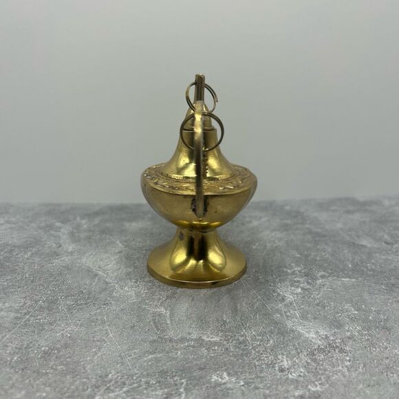 Aladdin Magic Lamp Solid Brass Genie Oil Lamp Indian Home Decor Antique Collecti - Picture 5 of 15